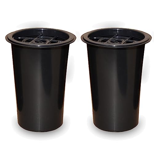 VERSHY Grabvaseneinsatz mit Blumenverteiler 2er-Pack aus Kunststoff Ø8,5 cm Höhe 14 cm