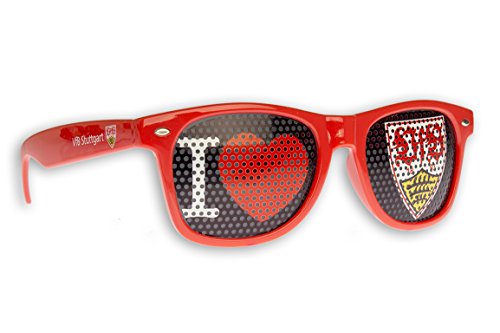 Blueprint Cologne VFB Stuttgart Sonnenbrille Stuttgart Fanbrille verschiedene Varianten (I Love Rot)