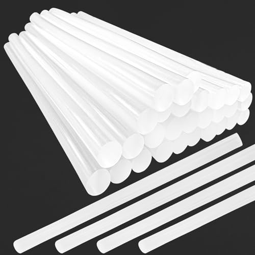 Xpieoyrm Heißklebestifte, 30 Stück 11 x 300mm Klebestifte, Heißklebestifte Schnelltrocknend, Transparente Heißkleber Sticks für Klebepistolen, Klebestick zum DIY und Reparieren, für Kleben von Holz
