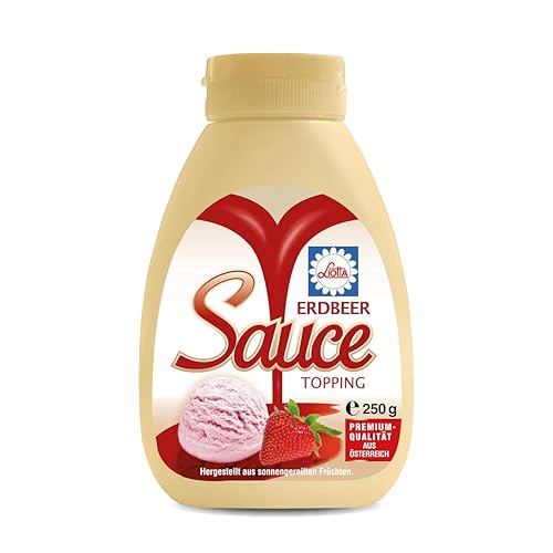 Liotta Erbeere Dessert Sauce 250g - Sirup, Topping, Fruchtsauce - Ideal als Topping für Kaffee, Eis und Desserts