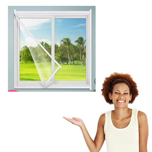 55 x 165 cm, Fenster-Ersatz, DIY-Fenstergittergitter für Fenstertüren, Terrassen-Eingang, Veranda, Netz, Vorhangnetz