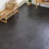misento Vinylboden selbstklebend 4,46 m² Fliesenoptik - wasserfester PVC Bodenbelag selbstklebend - 24 Fliesen - selbstklebende Bodenfliesen Anthrazit