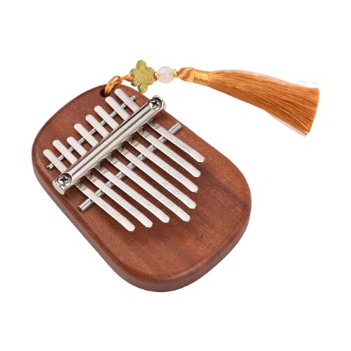 summina Musikinstrumente Daumenklavier Kalimba Mini-Daumenklavier, 8 Tasten, tragbares Musikinstrument, Kalimba-Daumenklavier mit Stimmhammer, Geschenk für Erwachsene, Anfänger, interessantes Party-
