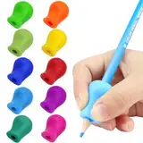 PROPOG 10 Stück Schreibhilfe für Stift Kinder, Stifthalter Kinder Hilfe Silikon Schreibhilfe Stifthaltung Ergonomische Stifte Kinder für Linkshänder oder Rechtshänder