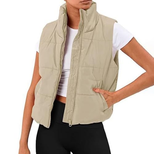 Damen Leichte Steppweste - Steppweste Leicht Ärmellos Damen Leichte Laufweste Outdoor Softshell Weste Winterjacke Longweste Ärmellose Elegante und Trendige Weste Frühlingsweste Leichte Warm