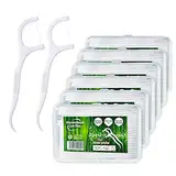 Dental Floss, 300+40 Stück Zahnseide Sticks Zahnstocher Stick, Zahn Draht Zahnpflege Interdental Flossers mit Y-Form Design, Einwegzahnseide Zahnreinigung Sticks von Yuede (6x50+40Pcs) (Weiß)