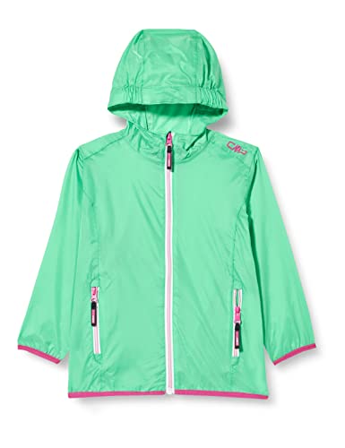 CMP Mädchen Reißfeste Kinder-regenjacke Mit Fester Kapuze Regenjacke, Grüner Tee, 164 EU