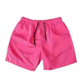 WKAYsIV Chinos Herren Shorts in Herren für Herren, bonbonfarbene Viertelhose, sportliche Herren-Shorts, locker, schnell trocknend, dünn, Strandhose Herren Hose Schwarz Kurz(Wassermelonenrot,3XL)