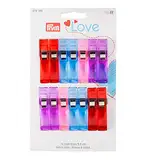 Prym 610183 Love Stoff Clips 5,5 cm, Kunststoff, farbig sortiert