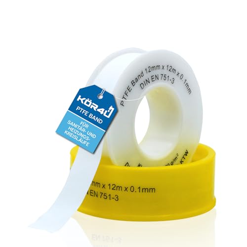 kör4u 1x Teflonband DVGW für Gas und Wasser PTFE Band Dichtband Gewindedichtband