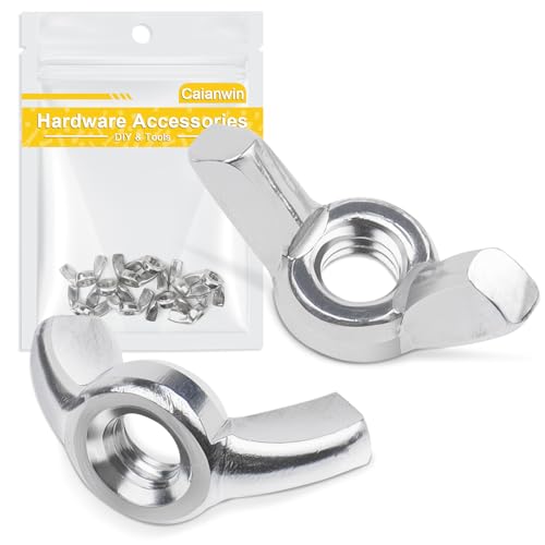 M4 Flügelmuttern 10 Stück, Caianwin DIN 315 Flügelmutter A2 V2A Edelstahl Schmetterlingsmutter, Metrische Rostfreie Wing Nut für Möbel Ausstattung DIY