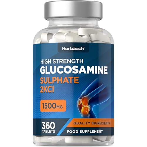 Glucosamin Sulfat 1500mg 2KCl | Glucosaminsulfat | 360 Hochdosiert Tabletten | Glucosamine Sulphate | von Horbaach