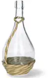 lilawelt24 2L Flasche + EKO Korb GLASBALLON Weinballon GLASFLASCHE Flasche Gallone Leere Glasflasche zum Befüllen