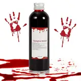 Halloween Kunstblut Realistische 250ml, Fake Blood Bühnenblut, Geronnenes Blutplasma, für Karneval Theater Unfug Zombie Vampir Clown Monster Cosplay Spezialeffekte Make Up (Dark)