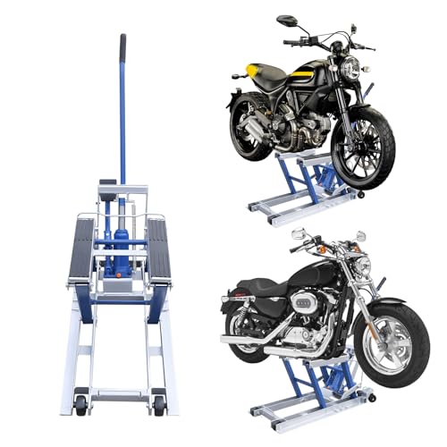 Biggittig Motorradhebebühne Hydraulischer Motorradheber 680kg Mit Griff und Rollen Motorrad Hebebühne Profi Hebebühne Motorrad,für Motorradwerkstätten und Werkstätten
