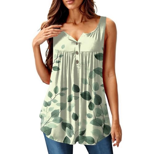 Shirts Damen Sommer, 100% Polyester Grün Einfarbig, v Shirt Damen Damen Shirt Baumwolle Sommer Shirts Teenager mädchen Oberteile Damen sexy Tank top Frauen Summer Tops t-Shirt Damen elegant, 4XL