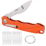 RUNQIN Mini Klappmesser mit Klingen Ersatz Tragbares Taschenschlüsselmesser Multifunktion für Outdoor Camping Jagd Reisen