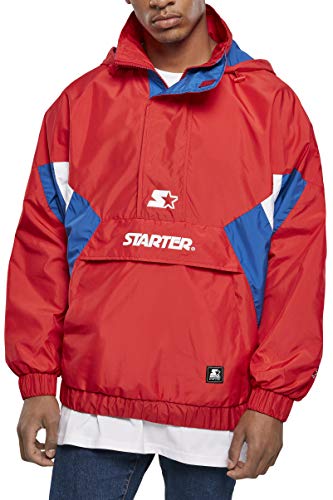 STARTER BLACK LABEL Herren Starter Windbreaker Jacke, city red/sporty blue/white, M