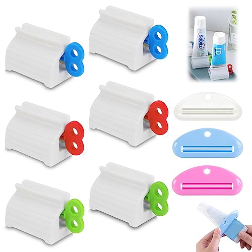 DGN 9 Stück Zahnpasta Squeezer,Zahnpastaspender,Zahnpasta Drücker,Tubenausdrücker,Zahnpasta Quetscher,Tubenquetscher für Alle Tube,Rolling Toothpaste Squeezer für Zahnpasta, Handcreme oder Senf