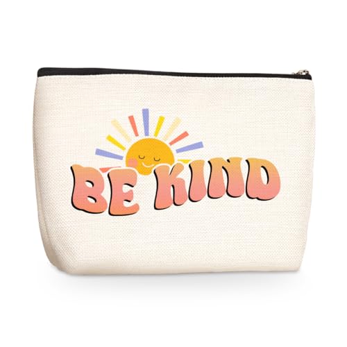 jealance Kosmetiktasche für psychische Gesundheit, Kosmetik, Reisetasche für Frauen, Beraterin, Therapeutin, Psychologin, Hautpflege-Tasche, BeKind01, 9.7" x 6.8 "x 2"