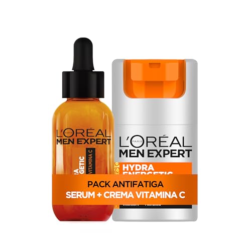 L'Oréal Men Expert Hydra Energetic Serum mit Vitamin C und Feuchtigkeitscreme gegen Ermüdung