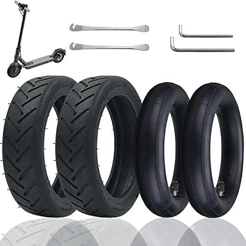 OUXI 4pcs E-Scooter-Reifen 8 1/2 Reifen mit 1 Reifen und 1 Schlauchpaket E-Scooter Ersatzschlauch + Reifen 8,5 Zoll kompatibel mit Xiaomi M365/M365Pro2 Elektroroller - schwarze Ersatzräder für Roller