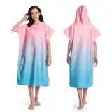 MOKANI Badeponcho Damen & Herren, Ultraleicht Und Schnelltrocknend, Microfiber Kapuze Surf Poncho Handtuch auf Surfen Schnorcheln Wassersport, Zugleich Umkleidehilfe Strand Erwachsene