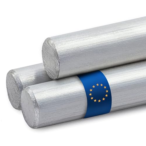 Stahl-Shop24 Aluminium Rundstab 1500 mm lang Ø 8 mm roh leicht Alu Stab für Technik Maschinenbau Innenausbau Möbelbau Hobby Bastelarbeiten Werkstatt Modellbau Handwerk DIY Projekte
