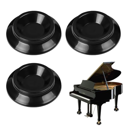 SGERUFZ 3pcs Klavieruntersetzer, Möbeluntersetzer, Piano Foot Pads, Bodenschoner Piano, Piano Caster Cups Pads, Rutschfest, Schalldicht, Schützt Böden, Fliesen und Teppiche vor Klavierschäden