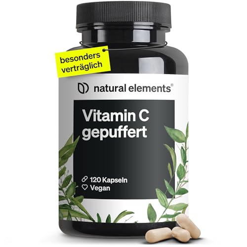 Vitamin C gepuffert 500mg – 120 vegane Kapseln – magenschonend, pH-neutral, säurefrei – aus pflanzlicher Fermentation – in Deutschland produziert & laborgeprüft