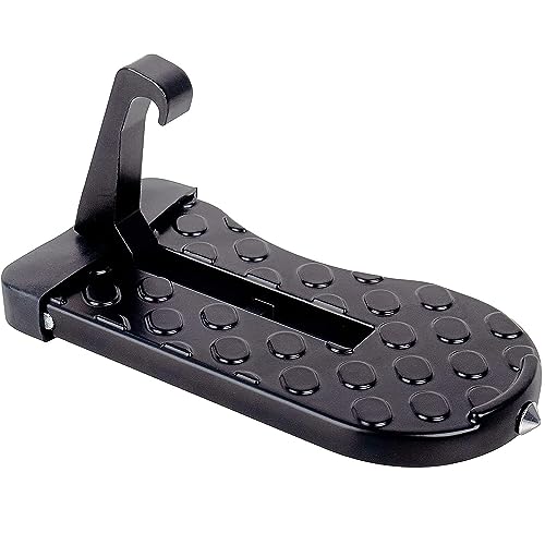 Auto Türstufe, 200kg Tragfähigkeit Auto Pedal Türstufe, Klappbare Trittbretter Autotür, Aluminiumlegierung Auto Pedal mit Sicherheitshammer SUV, RV, Geschäftsauto, Familienauto