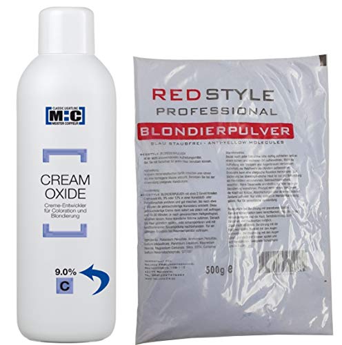 M:C MEISTER COIFFEUR [ CREAM OXIDE 9% ] - 1000ml + 500g Blondierpulver