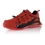 Fusskleidung® Damen Herren Wanderschuhe wasserdichte Trail Running Trekkingschuhe Orange Schwarz EU 41