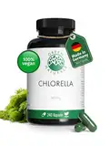 Chlorella Algen Kapseln 2400mg - 240 Kapseln mit hochdosiertem Chlorella Pulver - Vegan, Glutenfrei und ohne Zusätze - 2 Monate Vorrat