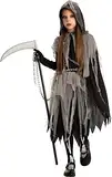 Spooktacular Creations Sensenmann Kostüm für Kinder Sensenmann Halloween Kostüm mädchen Grim Reaper Girl Costume Cosplay Outfit Halloween Party M 8-10 Jahre