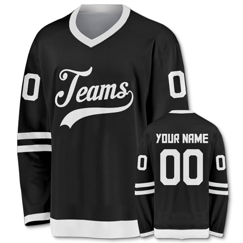 Generic Personalisierte Hockey Trikots Druck- und Färbestickerei Personalisierte Namen Nummer für Herren Damen Junge Sport Geschenke