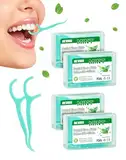 Zahnseide Sticks Minze NETONDA 200 Stück Zahnreinigung Zwischenräume Flossers Mint Dental Floss Zahnseide mit Zahnstocher Geschmack Minze Zahnsticks Zahnseidesticks