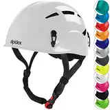 ALPIDEX Universal Kletterhelm für Jugendliche und Erwachsene EN12492 Klettersteighelm in unterschiedlichen Farben, Farbe:Bright White