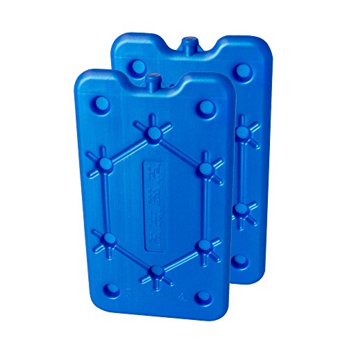 ToCi 2er Set Kühlakku mit je 400 ml | 2 Blaue Kühlelemente flach Kühlakkus für Kühltasche oder Kühlbox | Kühlakkus dünn, extra flach | Kühlpads Kühlpack für Kühltragetasche