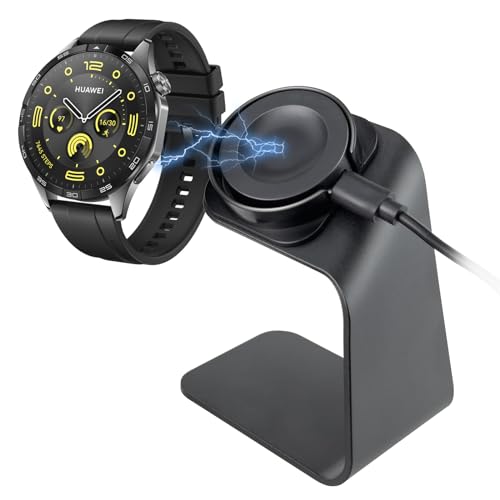 sciuU Magnetische Ladestation kompatibel mit Huawei GT5 / GT5 Pro / GT4 / GT4 Pro / GT3 / GT3 Pro / GT2 Pro/Watch 4/3, Aluminiumlegierung Ladegerät mit 80cm Kabel USB, Ladegerät Halter Dock Kabel