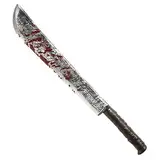 PARTY DISCOUNT NEU Halloween Machete Reality, Blutverschmiert, Länge ca. 75 cm