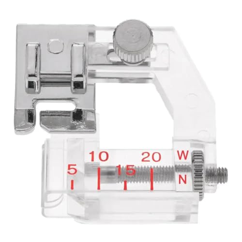 Nähmit - Verstellbarer Schrägbandeinfasser für Ihre Nähmaschine mit Schnellspanfuß - geeignet für Baumwoll & Satin Schrägbänder von 10mm - 40mm Breite (A21-Einfasser, 1 Stück)