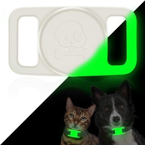 Ainiv Silikon Schutz Hülle, Wasserdicht Schutzhülle für AirTag, Kompatibel mit Apple Airtag GPS Finder Hundehalsband, Pet Loop Holder für AirTags, Tracking Finder Hunde und Katze Haustierzubehör