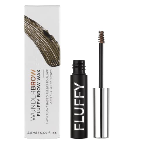WUNDERBROW Fluffy Volumen Augenbrauenwachs in Schwarz/Braun – Wasserfestes Augenbrauengel für langen Halt, vegan und ohne Tierversuche