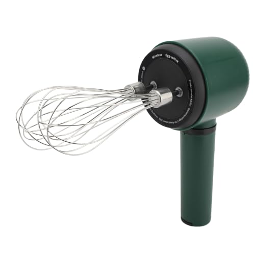 Elektrischer Handmixer, tragbarer kabelloser 5-Gang-Handmixer mit 2 Schneebesen zum Schlagen von Teig, Sahne, Kuchen, 1200 mAh, wiederaufladbarer USB-Backmixer zum Backen und