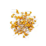 Innfeeltech 100pcs 50V 100nF monolithisches keramisches Kondensator-gelbes elektronisches Zubehör für Computer und Telefon