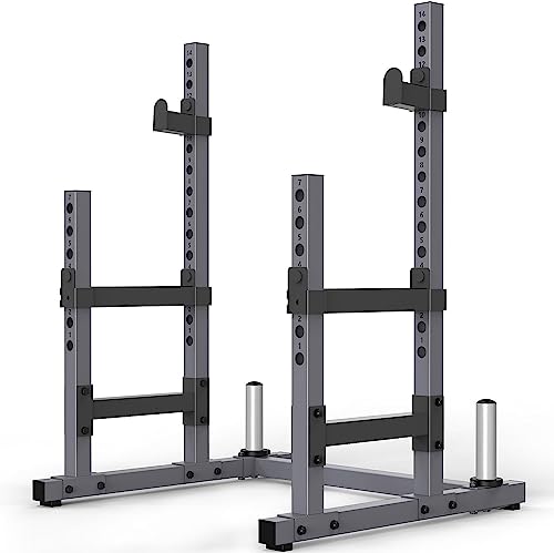 PASYOU SR30 Squat Rack Hantelständer, Multi-Funktionales Barbell Rack, Höhenverstellbare Doppelte Langhantelablage, Trainingsgerät für zu Hause, Gym Standard Max. bis 800 KG