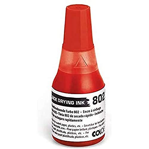 COLOP schnelltrocknende Stempelfarbe 802 rot, 25 ml Fläschchen