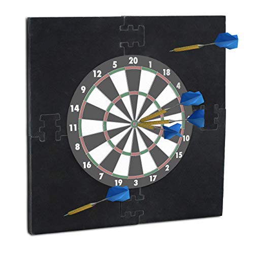 Relaxdays Dartscheibe Schutz "R6", Dart Auffangring, 45 cm Durchmesser, Catchring, EVA, HxBxT: 71 x 71 x 3 cm, schwarz, 10021530_46, Dartscheibe Schutzring "R6"
