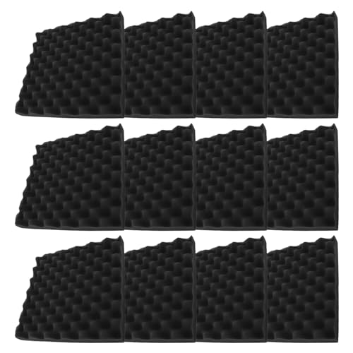 Schalldichte Schaumstoffplatten für Wände – Studio Noise Cancelling Panels – Selbstklebende Platte, Soundpanels für Musikaufnahmestudio, Schlafzimmer, 30 x 30 x 3 cm